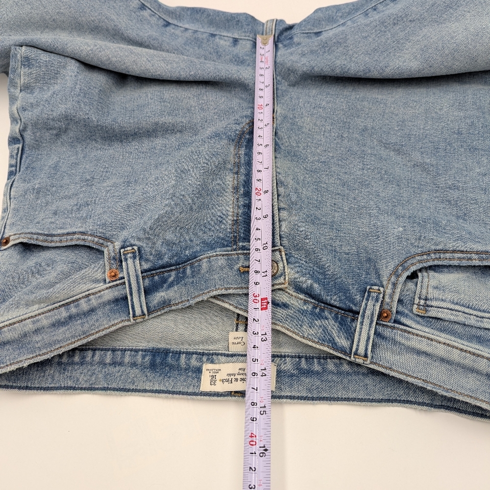 Abercrombie & Fitch Criss Cross Waist Skinny Jeans High Rise Light Wash 33 / 16 - Picture 3 of 8
